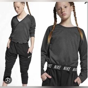 Nike Kids Studio Black/Gray Reversable Long Sleeve Pullover Size XL